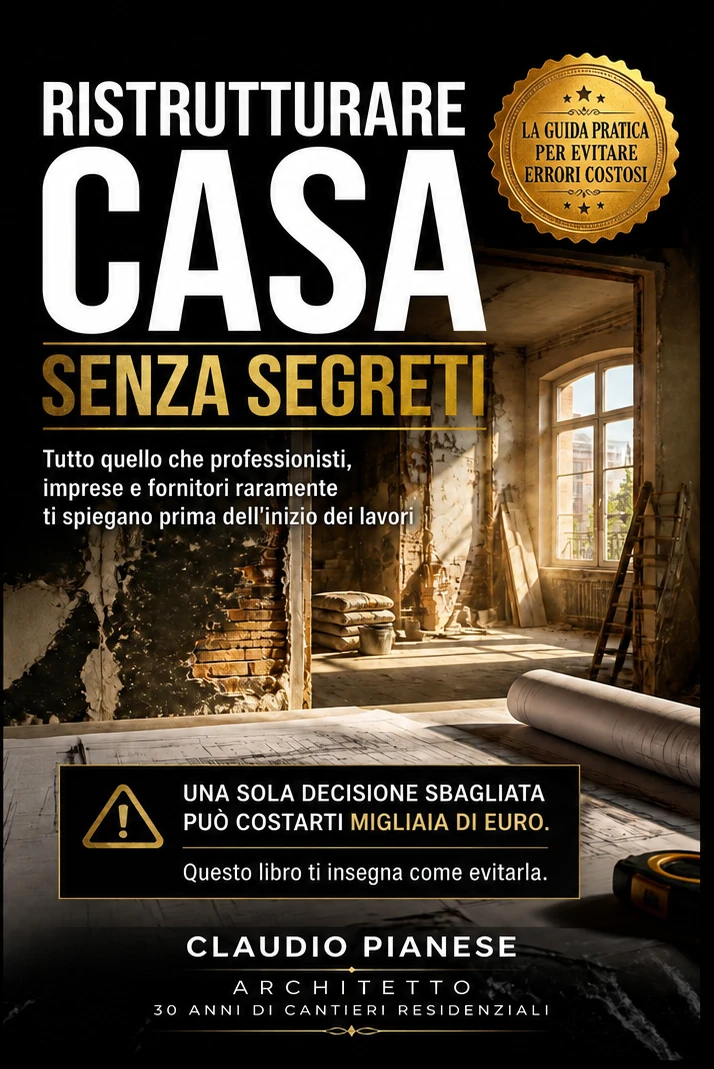 Copertina del libro Ristrutturare casa senza segreti di Claudio Pianese