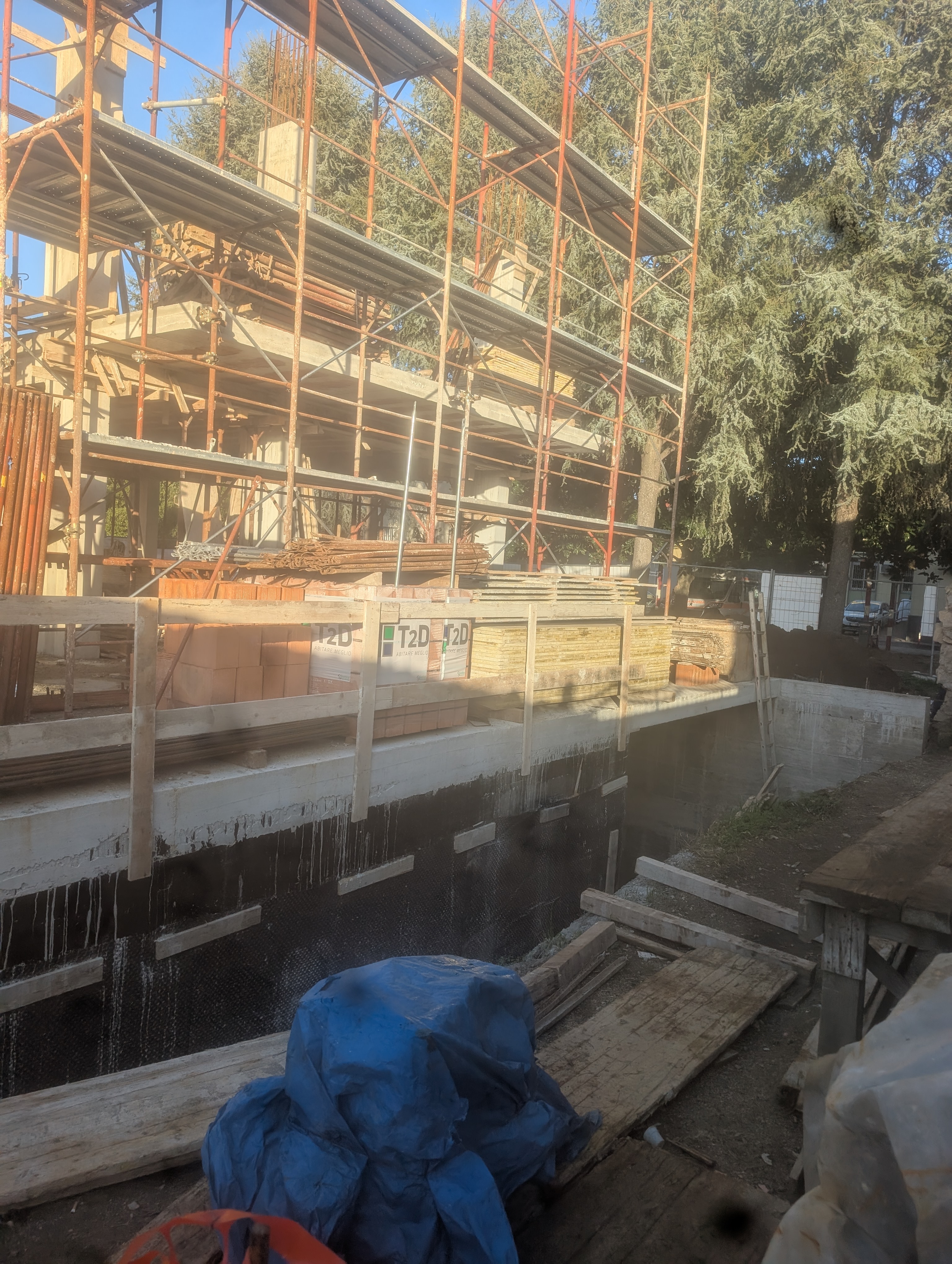 Cantiere in fase di realizzazione della struttura