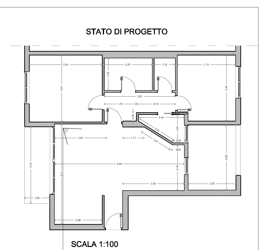 Stato di progetto della residenza privata a Roma