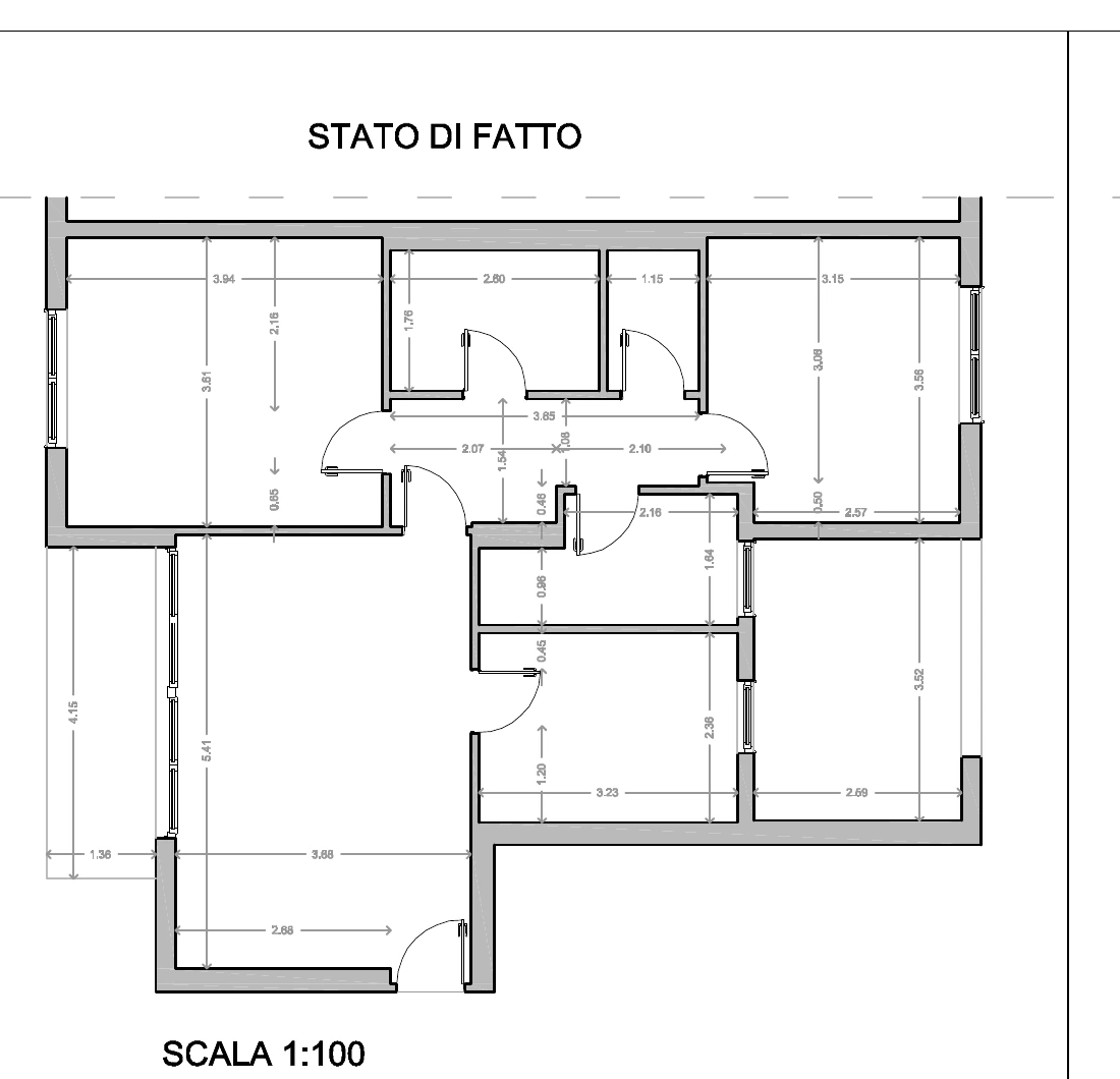 Stato di fatto della residenza privata a Roma