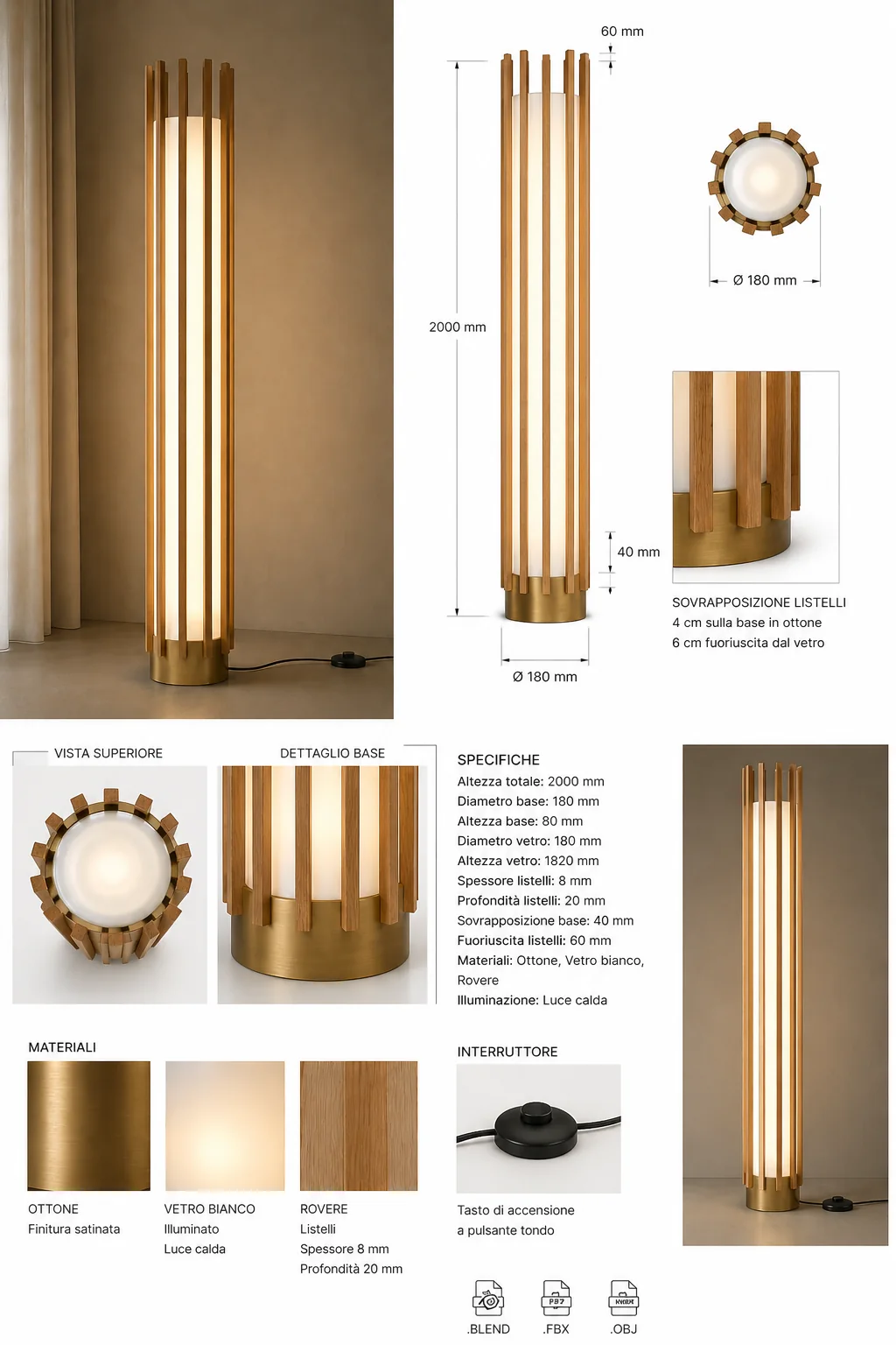 Scheda tecnica Lampada Aura