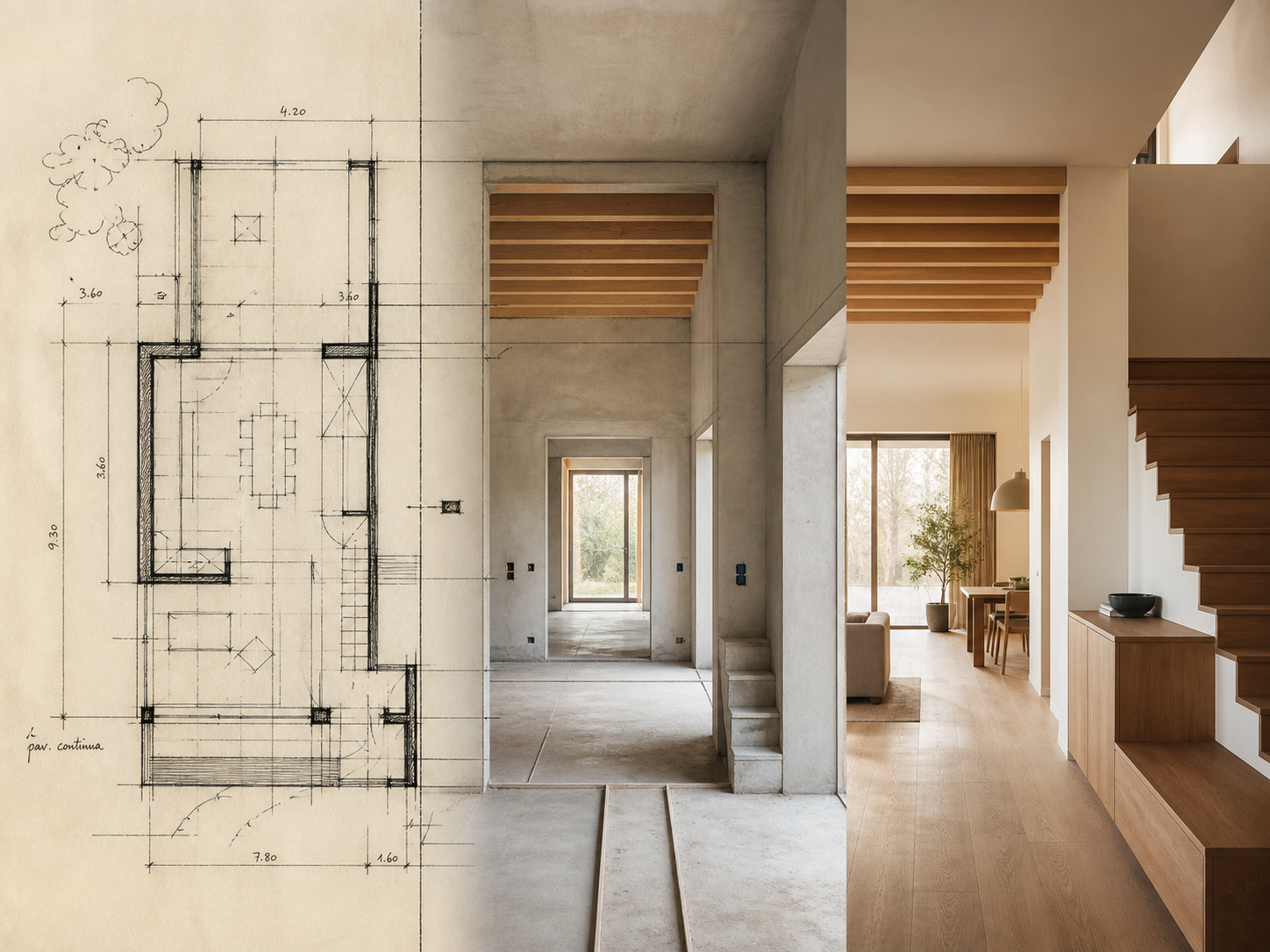 Dal disegno a china al cantiere e all’opera conclusa