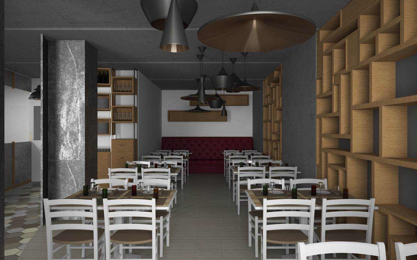 Render della sala
